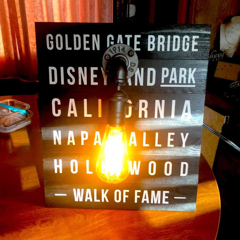 Wooden Light Up Sign to hang on wall